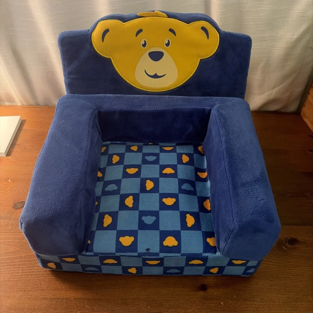 Blue Bear medium convertible stuffed chair plush for kids 14-24